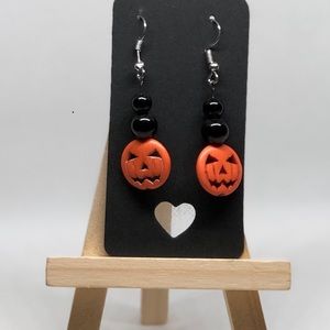 Halloween pumpkin earrings